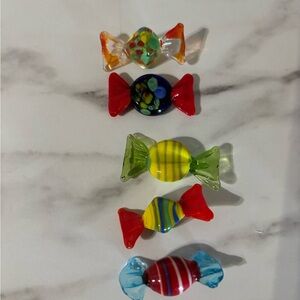 Mini glass candy